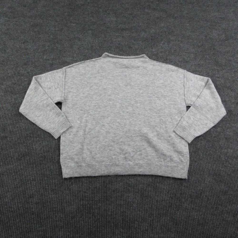 Nuuds Sweater Womens XS Gray Pullover Tight-Knit Stretch Relaxed Fit Crewneck - Picture 8 of 10